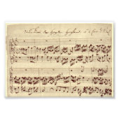 Old Music Notes - Bach Music Sheet フォトプリント (正面)