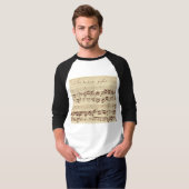 Old Music Notes - Bach Music Sheet Tシャツ (正面フル)