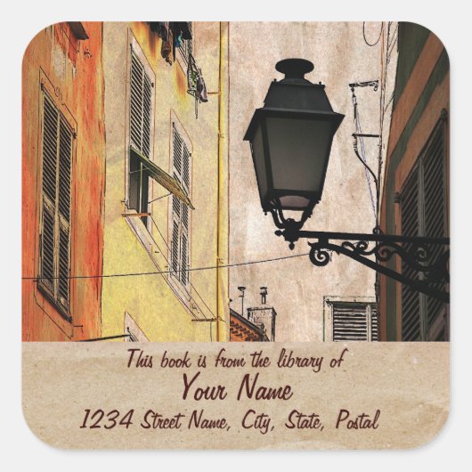 Old Niceライブラリのシールプレート スクエアシール (正面)