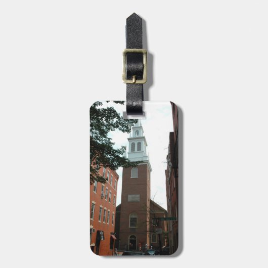 Old North Church in Boston簡単IDパーソナル ラゲッジタグ (正面縦)