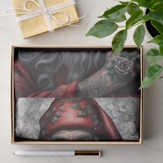 Old Nostalgic Vintage Tattoo Santa 薄葉紙 (ギフト)