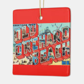 Old Orchard Beach Maine Greetings セラミックオーナメント (左)