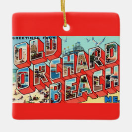 Old Orchard Beach Maine Greetings セラミックオーナメント