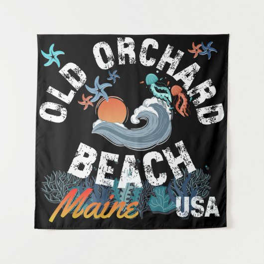 Old Orchard Beach, Maine USA タペストリー (正面)