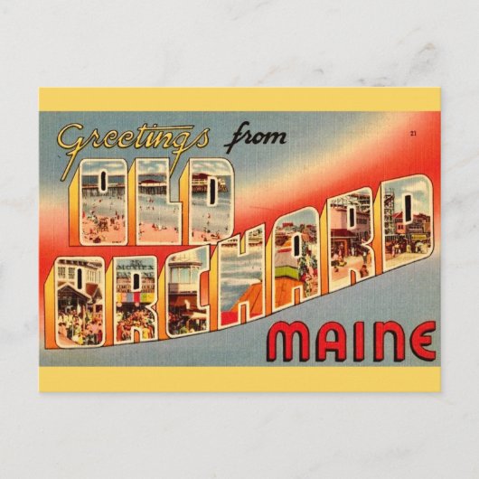 Old Orchard Beach ME  ポストカード (正面)
