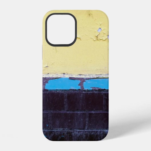 Old painted damaged concrete wall. Texture. Abstra iPhoneケース (裏面)