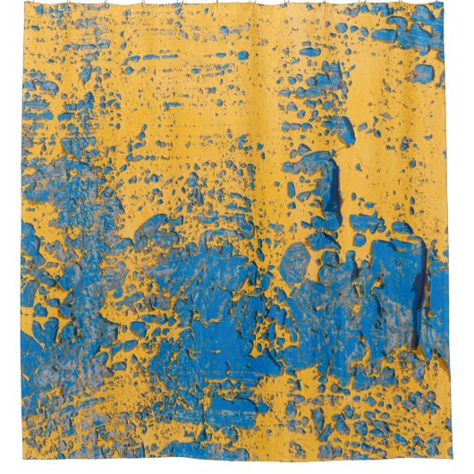 Old painted wall - texture, background. abstract, シャワーカーテン (正面)
