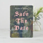 Old Painting Gothic Save the Date  招待状 (スタンド正面)