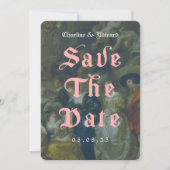 Old Painting Gothic Save the Date  招待状 (正面)