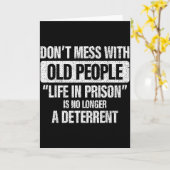 Old People Gag Don't Mess With Old People Prison カード (黄色い花)