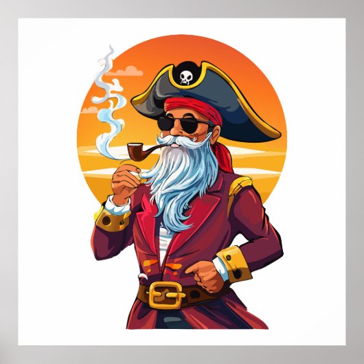 Old pirate captain ポスター (正面)