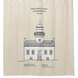 Old Point Loma Light house - California - SBD シャワーカーテン