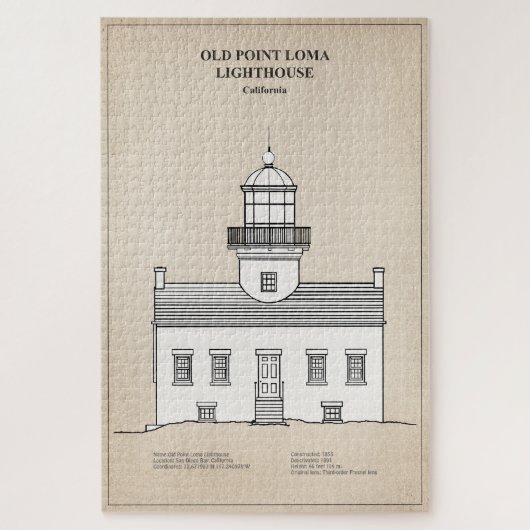 Old Point Loma Light house - California - SBD ジグソーパズル (縦)