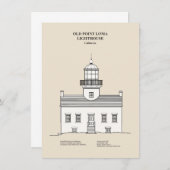 Old Point Loma Light house - California - SBD ノートカード (正面/裏面)