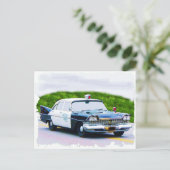 Old_police_carプリマス ポストカード (スタンド正面)