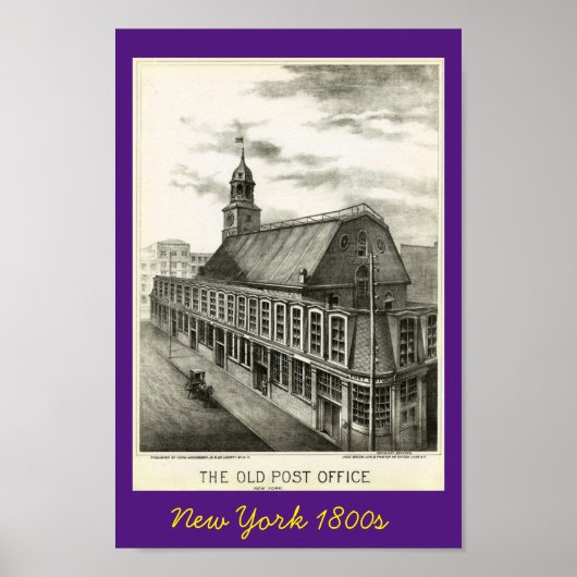 Old Post Office New York 1800sポスター ポスター (正面)