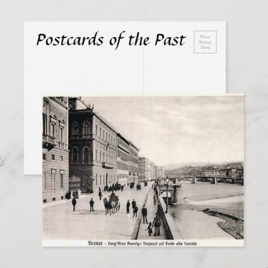 Old Postcard - Firenze (Florence), Italia ポストカード (正面/裏面)