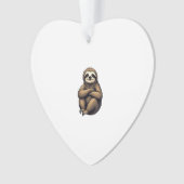 Old Print Sloth Art Vintage Graphic 2 オーナメント (正面)