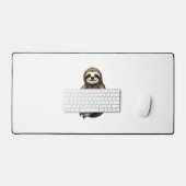 Old Print Sloth Art Vintage Graphic 2 デスクマット (キーボード&マウス)