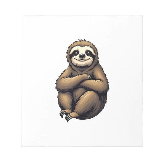 Old Print Sloth Art Vintage Graphic 2 ノートパッド (正面)