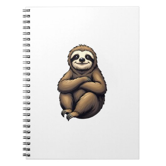 Old Print Sloth Art Vintage Graphic 2 ノートブック (正面)