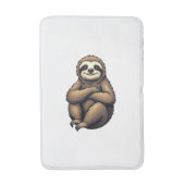 Old Print Sloth Art Vintage Graphic 2 バスマット (正面縦)