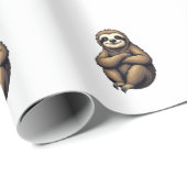 Old Print Sloth Art Vintage Graphic 2 ラッピングペーパー (ロールコーナー)