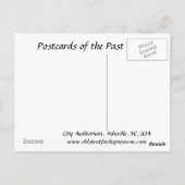 Old Pustcard – アシュビル（米国ノースカロライナ州） ポストカード (裏面)
