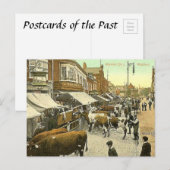 Old Pustcard - Market Day、Watford、Herts ポストカード (正面/裏面)