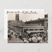 Old Pustcard - Market Place、Doncaster、Yorkshire ポストカード (正面/裏面)