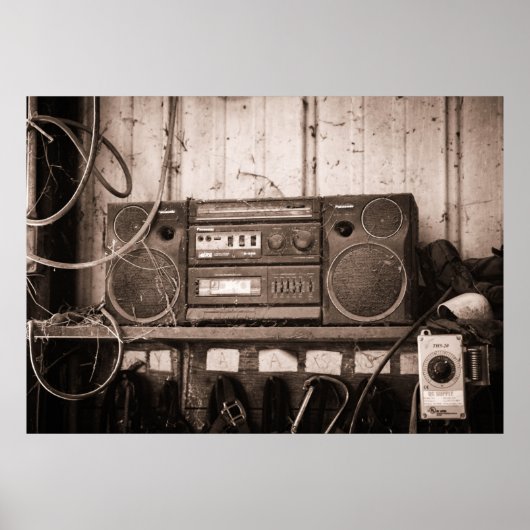 Old Radio Retro Poster ポスター (正面)