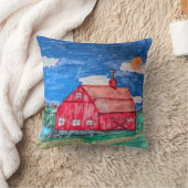 Old Red Barn クッション (ブランケット)