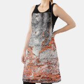 Old red brick wall rough of old temple in Ayutthay エプロン (インサイチュ)