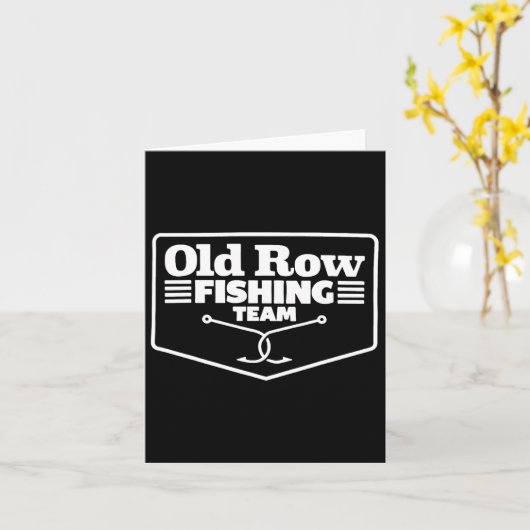 Old Row Fishing Team Funny For Men Women  カード (黄色い花)