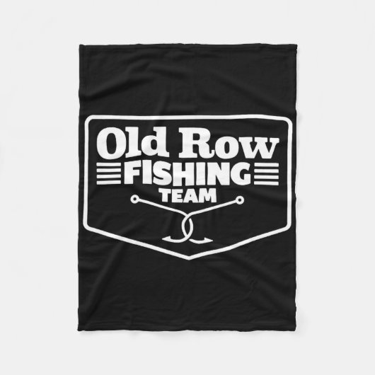 Old Row Fishing Team Funny For Men Women  フリースブランケット (正面)