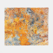 Old rust texture. Grunge rusted metal background. フリースブランケット (正面(横))