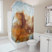 Old rusted steel plate, old zinc plate texture an シャワーカーテン (インサイチュ)