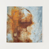 Old rusted steel plate, old zinc plate texture an タペストリー (正面(横))