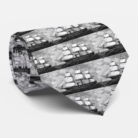 Old Sailing Ship ネクタイ (ロール)