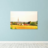 Old Salisbury Cathedral, Salisbury, Wiltshire, UK キャンバスプリント (インサイチュ (ウッドフロア))