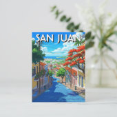 Old San Juan Puerto Rico Travel ポストカード (スタンド正面)