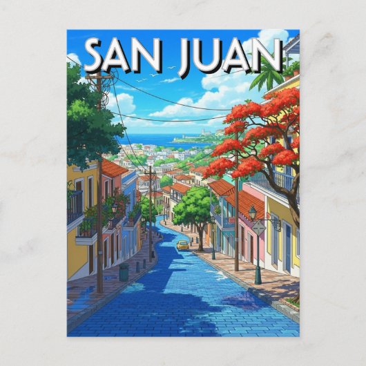 Old San Juan Puerto Rico Travel ポストカード (正面)