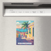 Old San Juan Puerto Rico Travel マグネット (インサイチュ (食洗機))