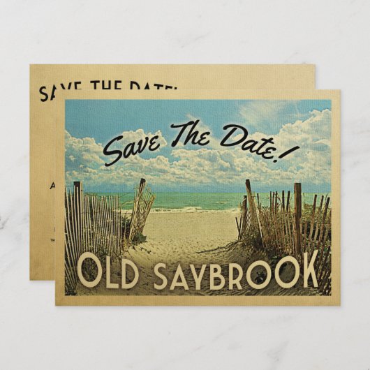 Old Saybrook Connecticut日付ヴィンテージを保存 案内ポストカード (正面/裏面)