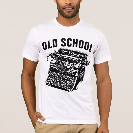 OLD SCHOOL ビンテージ タイプライター Tシャツ (正面)