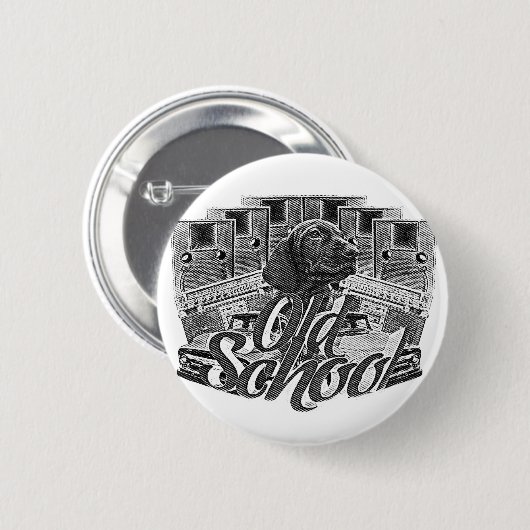 Old School 缶バッジ (正面&裏面)