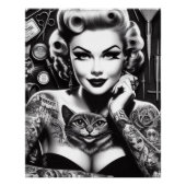 Old School Alternative Tattooed Girl ポスター (正面)