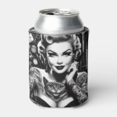 Old School Alternative Tattooed Girl 缶クーラー (缶正面)