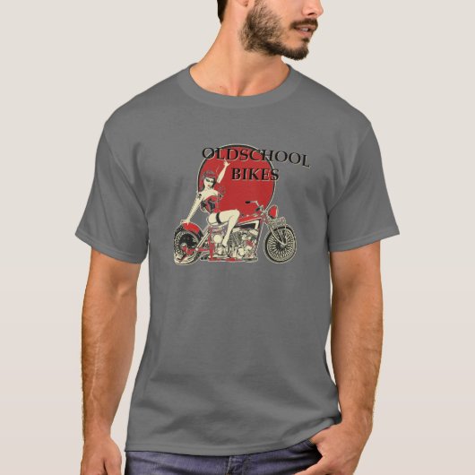 - Old School Bikes - Retro Tシャツ (正面)