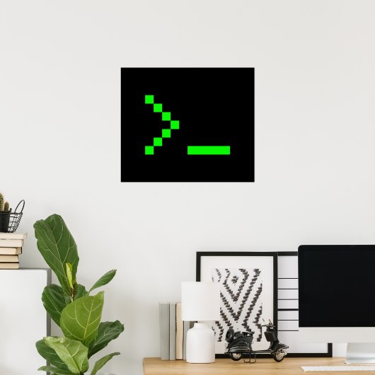 Old School Computer Text Input Prompt ポスター (ホームオフィス)